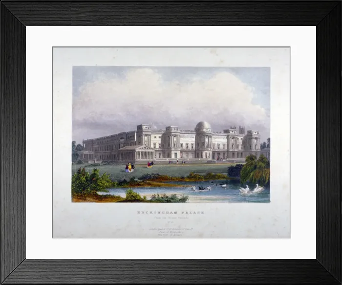Framed Print : View of Buckingham Palace, Westminster, London, c1830 Framed Print : View of Buckingham Palace, Westminster, London, c1830