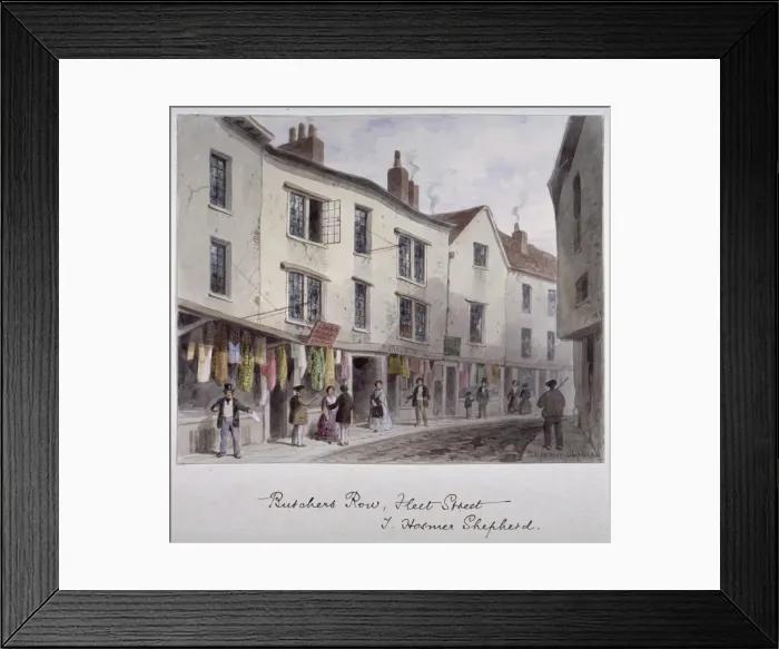Framed Print : Probably a view of Holywell Street, Westminster, London, c1850 Framed Print : Probably a view of Holywell Street, Westminster, London, c1850