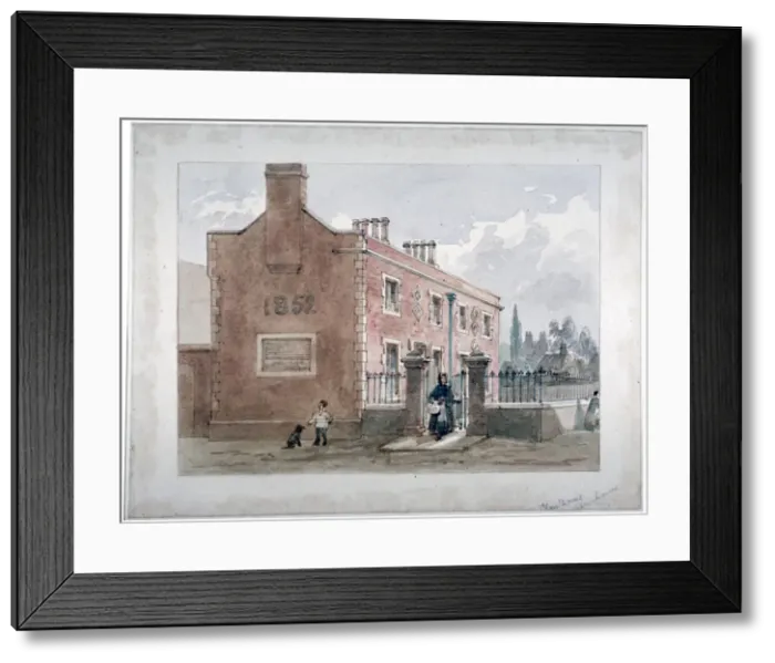 Framed Print : Van Dun Almshouses, Caxton Street, London, 1852. Artist: James Findlay Framed Print : Van Dun Almshouses, Caxton Street, London, 1852. Artist: James Findlay