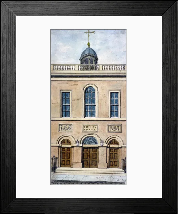 Framed Print : Trinity Chapel, Conduit Street, Westminster, London, 1801. Artist Framed Print : Trinity Chapel, Conduit Street, Westminster, London, 1801. Artist