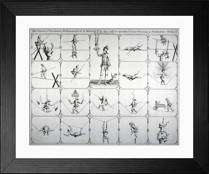 Framed Print : Performance at Sadlers Wells Theatre, Finsbury, London, 1750 Framed Print : Performance at Sadlers Wells Theatre, Finsbury, London, 1750