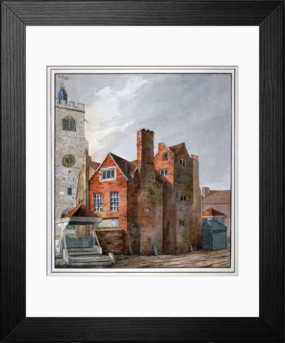 Framed Print : Church House, Hackney, London, c1798 Framed Print : Church House, Hackney, London, c1798