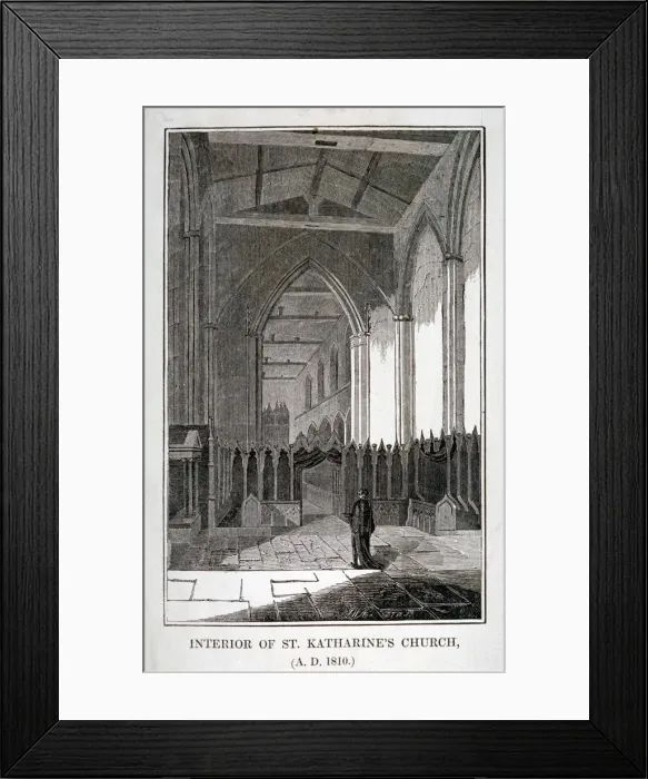 Framed Print : Interior of the Church of St Katherine by the Tower, Stepney, London, 1810. Artist: JWA Framed Print : Interior of the Church of St Katherine by the Tower, Stepney, London, 1810. Artist: JWA