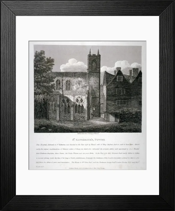 Framed Print : Church of St Katherine by the Tower, Stepney, London, 1810. Artist: W Preston Framed Print : Church of St Katherine by the Tower, Stepney, London, 1810. Artist: W Preston