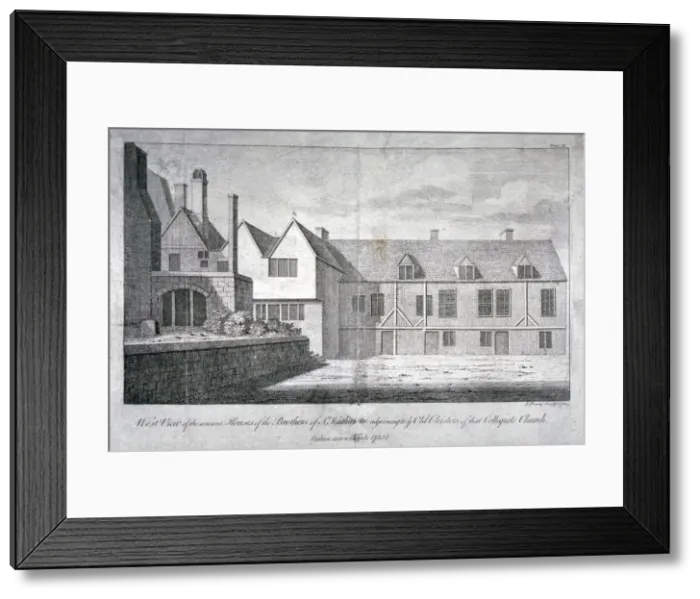 Framed Print : West view of the Church of St Katherine by the Tower, Stepney, London, 1764. Artist Framed Print : West view of the Church of St Katherine by the Tower, Stepney, London, 1764. Artist