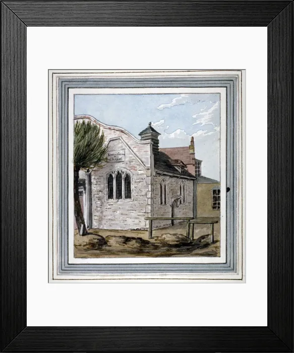 Framed Print : View of Kingsland Chapel, Kingsland Road, Hackney, London, c1800 Framed Print : View of Kingsland Chapel, Kingsland Road, Hackney, London, c1800