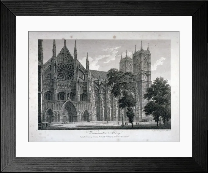 Framed Print : Westminster Abbey, London, 1804. Artist: Samuel Rawle