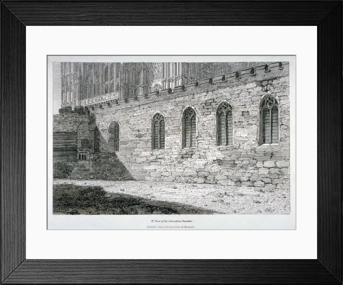 Framed Print : West view of the Jerusalem Chamber in Westminster Abbey, London, 1805 Framed Print : West view of the Jerusalem Chamber in Westminster Abbey, London, 1805