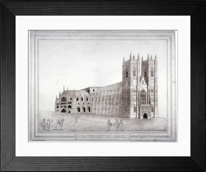 Framed Print : Westminster Abbey from the north-west, London, 1805 Framed Print : Westminster Abbey from the north-west, London, 1805