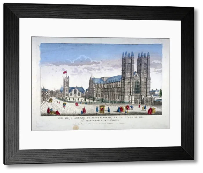 Framed Print : Westminster Abbey and St Margarets Church, London, c1755 Framed Print : Westminster Abbey and St Margarets Church, London, c1755