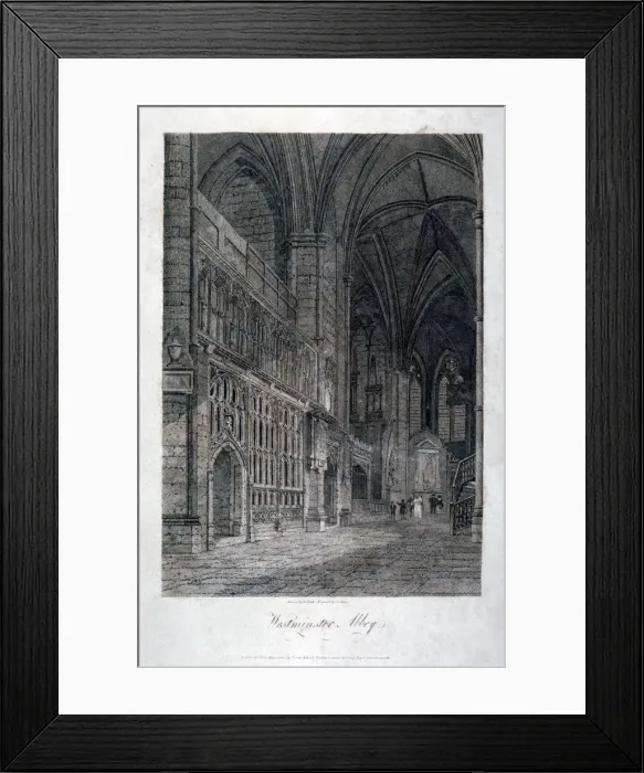 Framed Print : Interior view of Westminster Abbey, London, 1805. Artist: James Sargant Storer Framed Print : Interior view of Westminster Abbey, London, 1805. Artist: James Sargant Storer