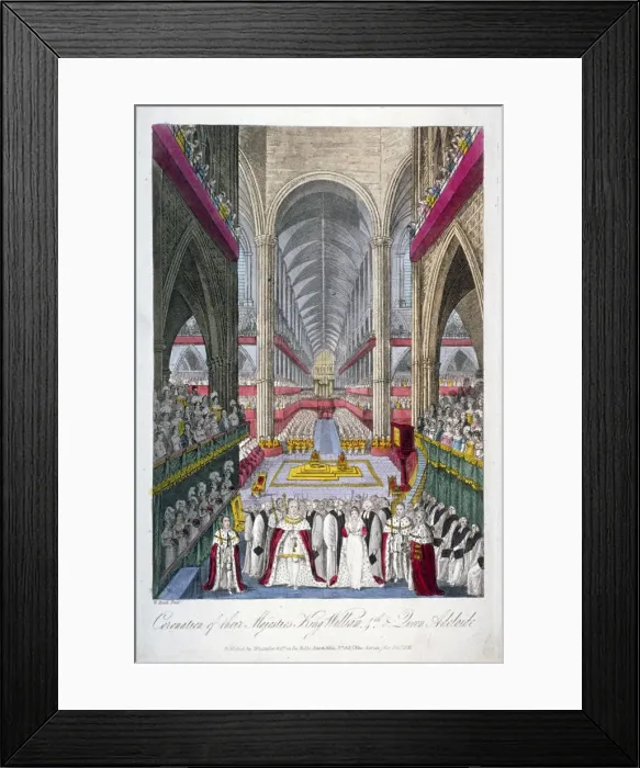 Framed Print : Coronation of William IV and Queen Adelaides in Westminster Abbey, London, 1831 Framed Print : Coronation of William IV and Queen Adelaides in Westminster Abbey, London, 1831