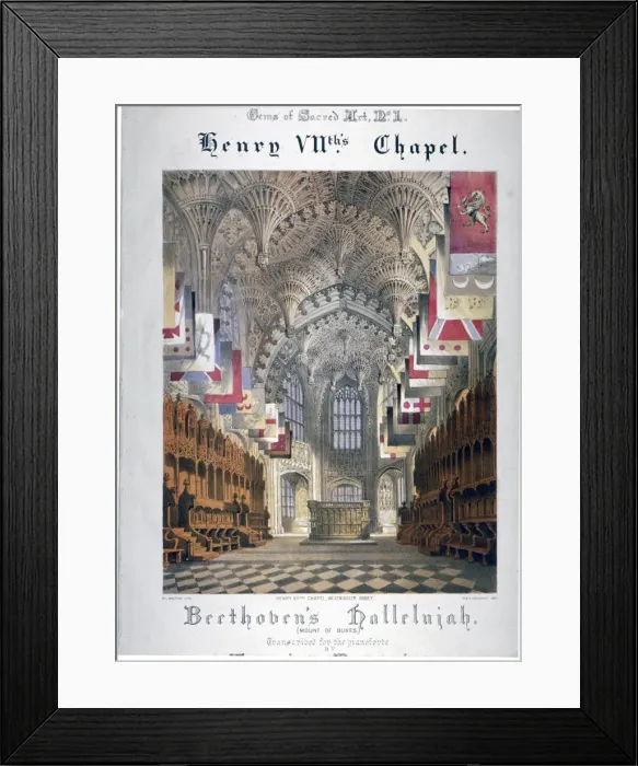 Framed Print : Interior view of Henry VIIs chapel in Westminster Abbey, London, c1855. Artist Framed Print : Interior view of Henry VIIs chapel in Westminster Abbey, London, c1855. Artist