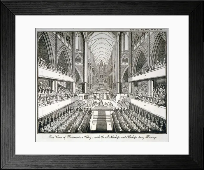 Framed Print : The coronation of George IV in Westminster Abbey, London, 1821 Framed Print : The coronation of George IV in Westminster Abbey, London, 1821