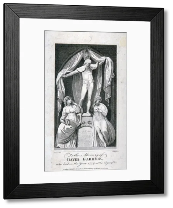 Framed Print : Monument to David Garrick in the south transept of Westminster Abbey, London, 1797 Framed Print : Monument to David Garrick in the south transept of Westminster Abbey, London, 1797