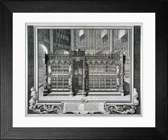 Framed Print : Monument to Henry VII and Queen Elizabeth in the kings chapel, Westminster Abbey, London, 1735 Framed Print : Monument to Henry VII and Queen Elizabeth in the kings chapel, Westminster Abbey, London, 1735