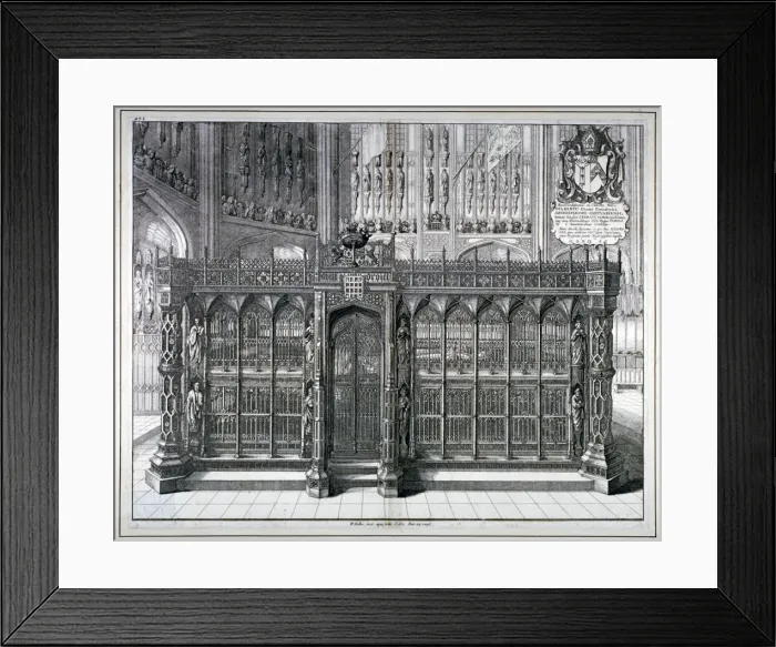 Framed Print : Monument to Henry VII and Queen Elizabeth in the kings chapel, Westminster Abbey, London, 1665 Framed Print : Monument to Henry VII and Queen Elizabeth in the kings chapel, Westminster Abbey, London, 1665
