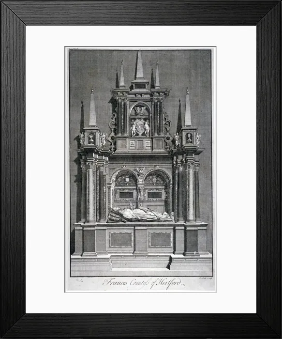 Framed Print : Frances, Countess of Hertfords tomb, Westminster Abbey, London, c1750 Framed Print : Frances, Countess of Hertfords tomb, Westminster Abbey, London, c1750