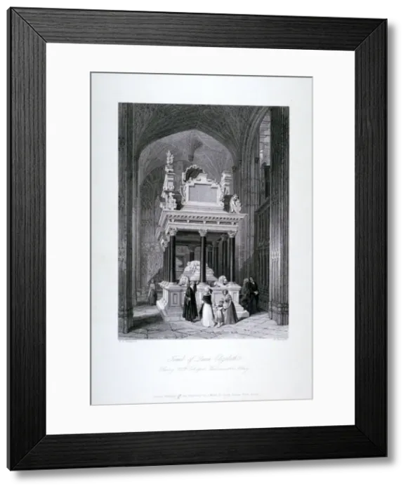 Framed Print : Queen Elizabeth Is tomb, Henry VII Chapel, Westminster Abbey, London, c1840. Artist Framed Print : Queen Elizabeth Is tomb, Henry VII Chapel, Westminster Abbey, London, c1840. Artist