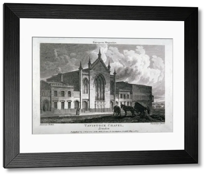 Framed Print : Tavistock Chapel, Tavistock Place, St Pancras, London, 1807. Artist: Samuel Rawle Framed Print : Tavistock Chapel, Tavistock Place, St Pancras, London, 1807. Artist: Samuel Rawle