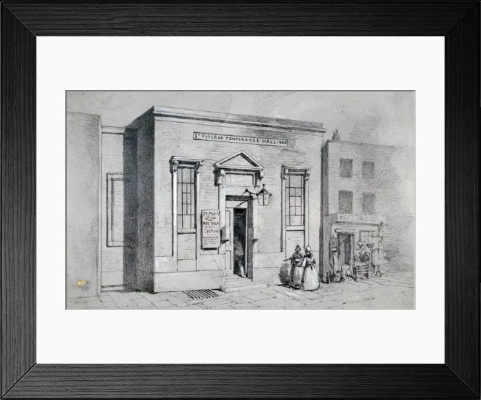 Framed Print : Occasional Chapel, Weirs Passage and Temperance Hall, St Pancras, London, 1855 Framed Print : Occasional Chapel, Weirs Passage and Temperance Hall, St Pancras, London, 1855