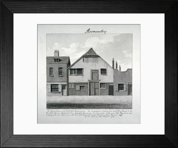 Framed Print : Meeting-house of St Mary Magdalen in the Court Yard, Bermondsey Square, London, c1828 Framed Print : Meeting-house of St Mary Magdalen in the Court Yard, Bermondsey Square, London, c1828