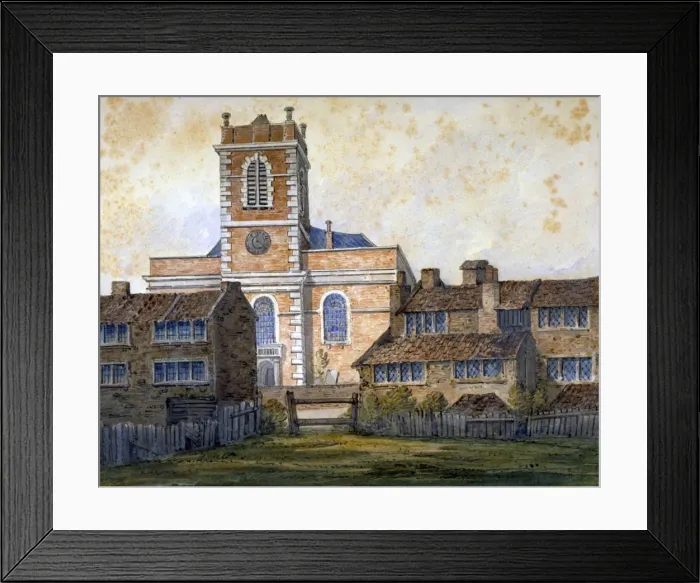 Framed Print : Church of St Matthew, Bethnal Green, London, c1815. Artist: William Pearson Framed Print : Church of St Matthew, Bethnal Green, London, c1815. Artist: William Pearson