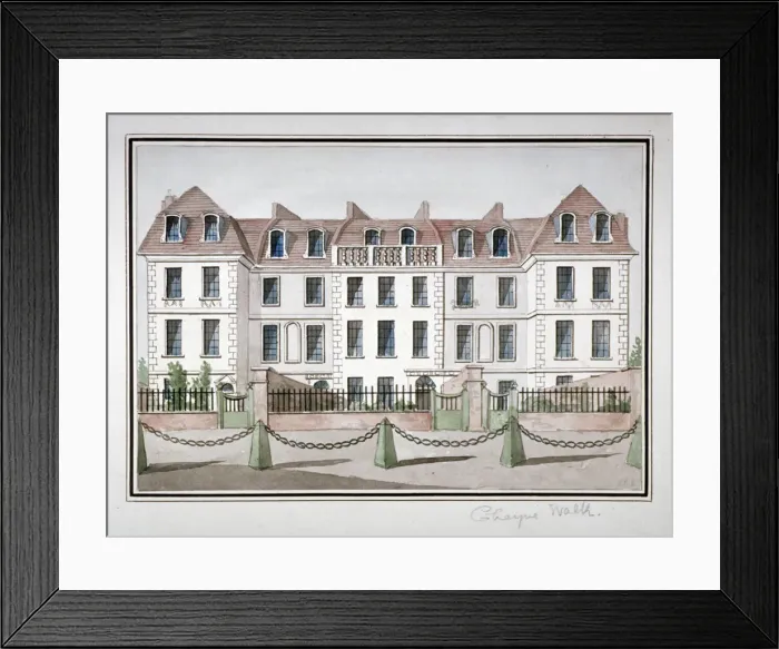 Framed Print : Houses at Cheyne Walk, Chelsea, London, c1850 Framed Print : Houses at Cheyne Walk, Chelsea, London, c1850