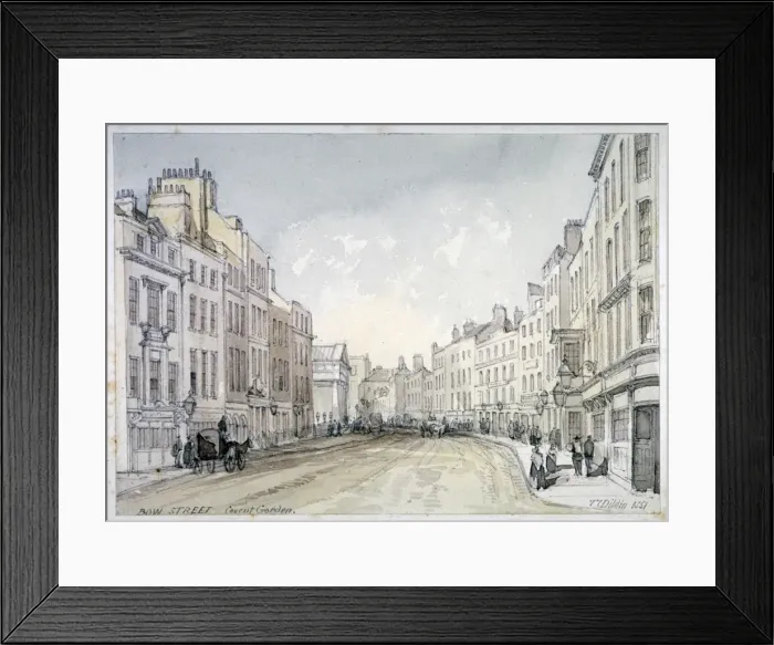 Framed Print : Bow Street, Westminster, London, 1851. Artist: Thomas Colman Dibdin Framed Print : Bow Street, Westminster, London, 1851. Artist: Thomas Colman Dibdin
