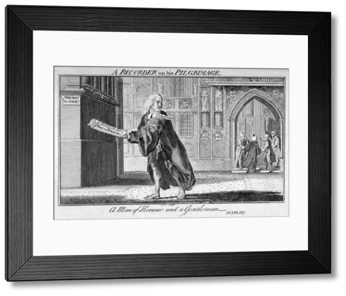 Framed Print : A Recorder on his pilgrimage, 1770 Framed Print : A Recorder on his pilgrimage, 1770