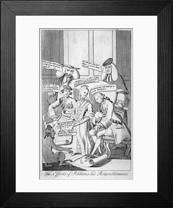 Framed Print : The effects of petitions and remonstrances, 1770 Framed Print : The effects of petitions and remonstrances, 1770