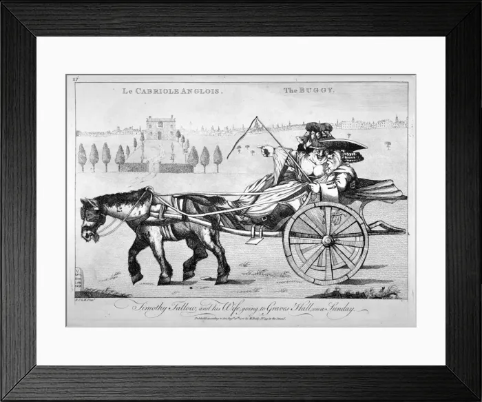 Framed Print : Timothy Tallow, and his wife, going to Graves Hall, on a Sunday, 1772 Framed Print : Timothy Tallow, and his wife, going to Graves Hall, on a Sunday, 1772