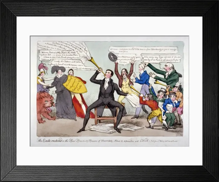 Framed Print : The exile restored... 1820 Framed Print : The exile restored... 1820