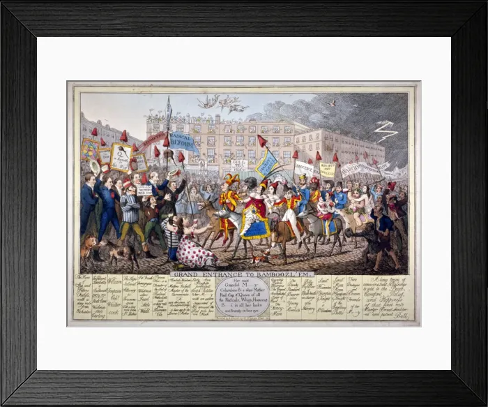Framed Print : Grand entrance to Bamboozl em, 1821 Framed Print : Grand entrance to Bamboozl em, 1821