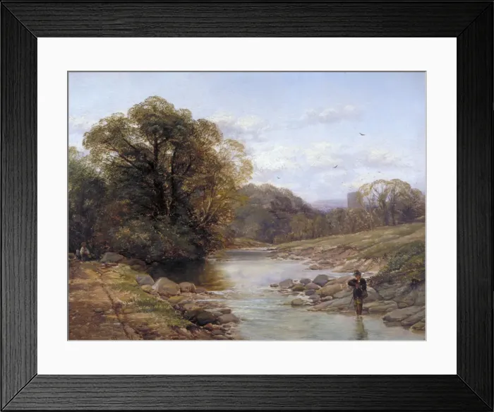 Framed Print : A Sylvan Stream, 19th century. Artist: Thomas Creswick