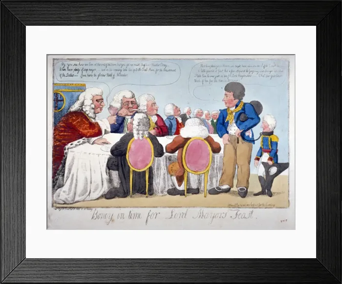 Framed Print : Boney in time for Lord Mayors feast, 1803 Framed Print : Boney in time for Lord Mayors feast, 1803