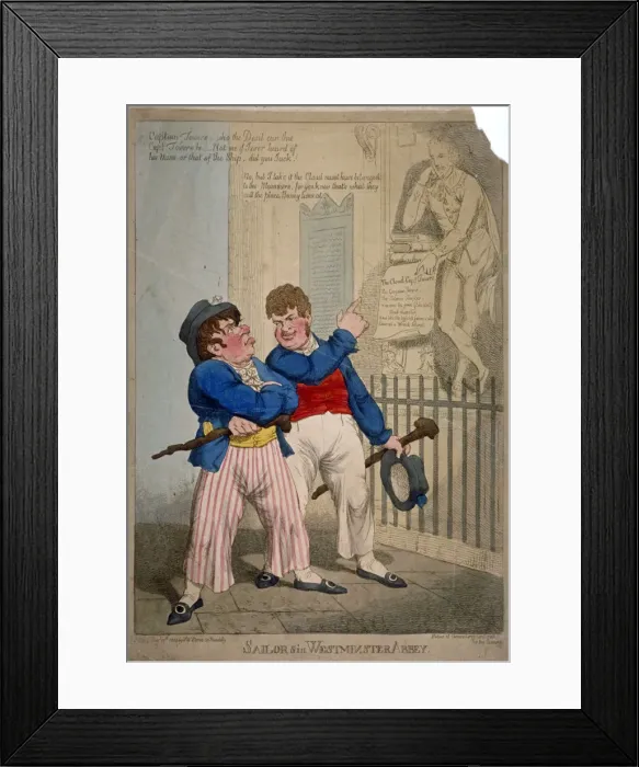 Framed Print : Sailors in Westminster Abbey, 1804 Framed Print : Sailors in Westminster Abbey, 1804