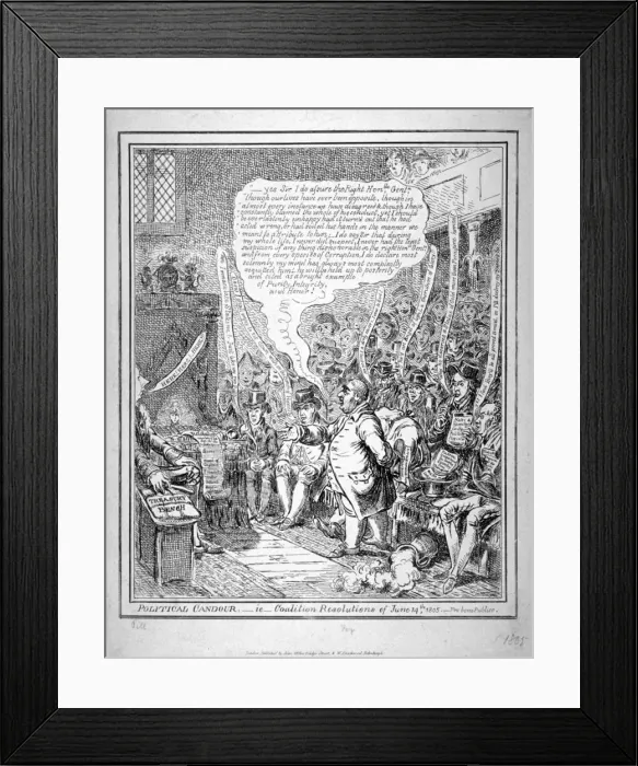 Framed Print : Political candour - ie Coalition resolutions of June 14th 1805 Framed Print : Political candour - ie Coalition resolutions of June 14th 1805