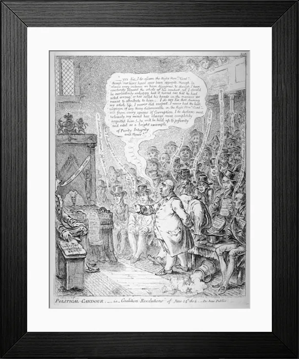Framed Print : Political candour - ie Coalition resolutions of June 14th 1805 Framed Print : Political candour - ie Coalition resolutions of June 14th 1805