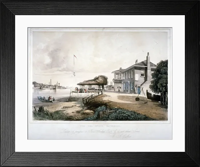 Framed Print : The Red House, Battersea, London, c1840. Artist: William James Callcott Framed Print : The Red House, Battersea, London, c1840. Artist: William James Callcott