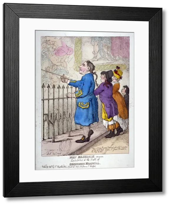Framed Print : John Rosedale, mariner, exhibitor of the hall of Greenwich Hospital, 1807. Artist Framed Print : John Rosedale, mariner, exhibitor of the hall of Greenwich Hospital, 1807. Artist