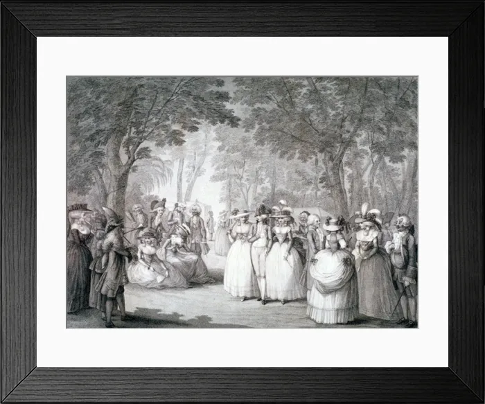 Framed Print : The garden of Carlton House, London, 1784 (1785) Framed Print : The garden of Carlton House, London, 1784 (1785)