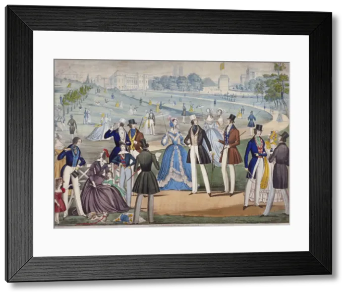 Framed Print : View of St Jamess Park from Green Park, Westminster, 1820 Framed Print : View of St Jamess Park from Green Park, Westminster, 1820