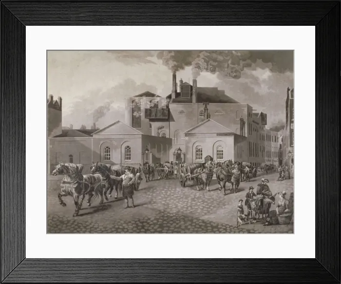 Framed Print : Meuxs Brewery, Tottenham Court Road, London, c1830. Artist: Joseph Constantine Stadler Framed Print : Meuxs Brewery, Tottenham Court Road, London, c1830. Artist: Joseph Constantine Stadler