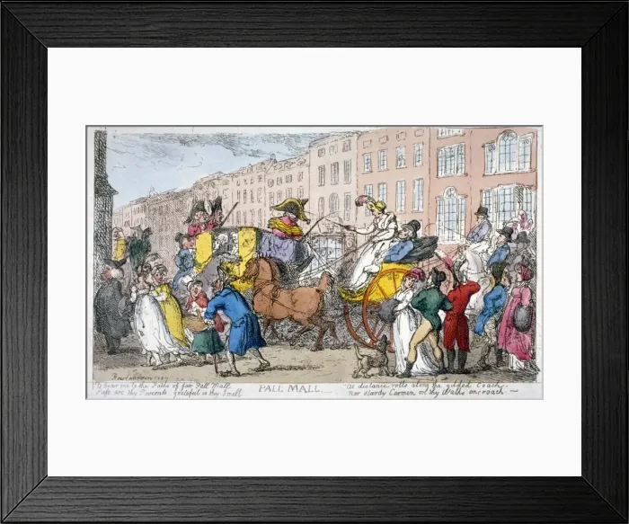 Framed Print : Pall Mall, 1807 Artist Framed Print : Pall Mall, 1807 Artist