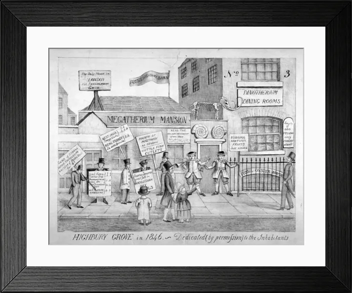 Framed Print : Highbury Grove in 1846 - Dedicated by permission to the inhabitants, 1846. Artist Framed Print : Highbury Grove in 1846 - Dedicated by permission to the inhabitants, 1846. Artist