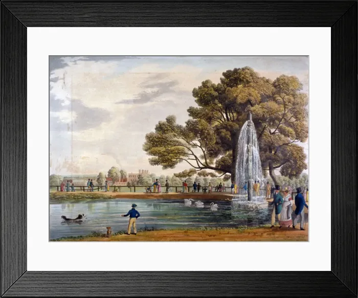 Framed Print : Green Park, Westminster, London, 1826. Artist Framed Print : Green Park, Westminster, London, 1826. Artist