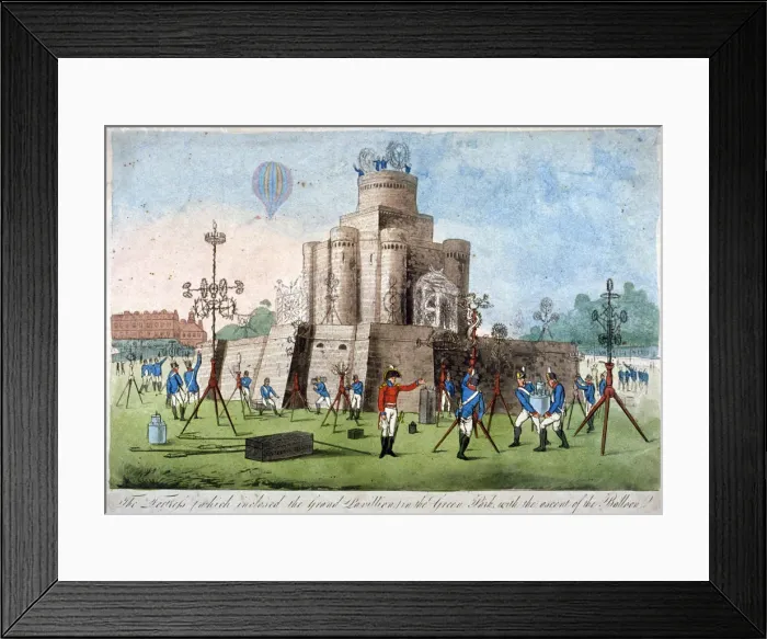 Framed Print : Fortress in Green Park, Westminster, London, 1814 Framed Print : Fortress in Green Park, Westminster, London, 1814