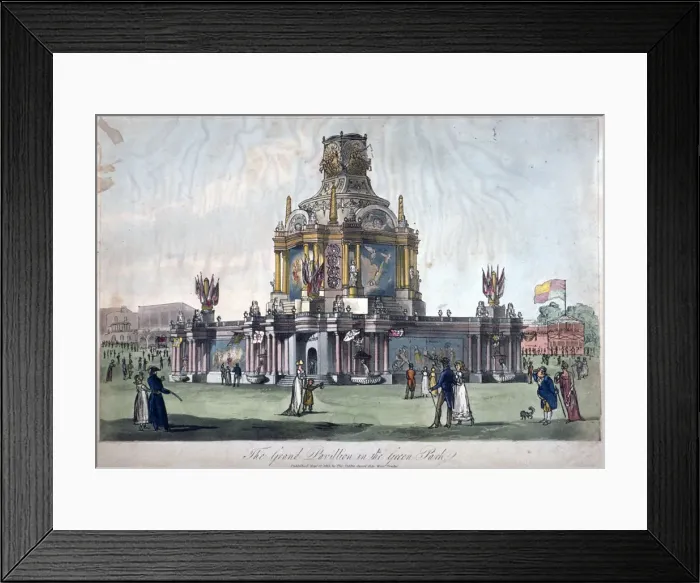 Framed Print : Temple of Concord, Green Park, Westminster, London, 1814 Framed Print : Temple of Concord, Green Park, Westminster, London, 1814