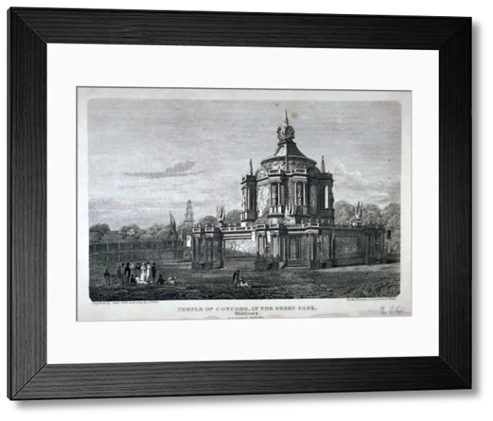 Framed Print : Temple of Concord, Green Park, Westminster, London, 1814. Artist: Robert Sands Framed Print : Temple of Concord, Green Park, Westminster, London, 1814. Artist: Robert Sands